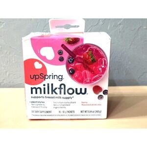 UpSpring Milkflow Breastfeeding & Lactation Supplement Berry Flav 16ct exp 11/26
